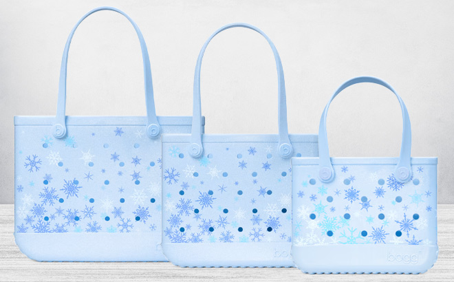 Bogg Bag Snow Much Fun Blues Skies Totes Bogg Bag Snow Much Fun Blues Skies Totes