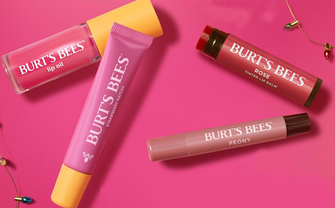 Burts Bees The Pink Edit Holiday Lip Care Gift Set