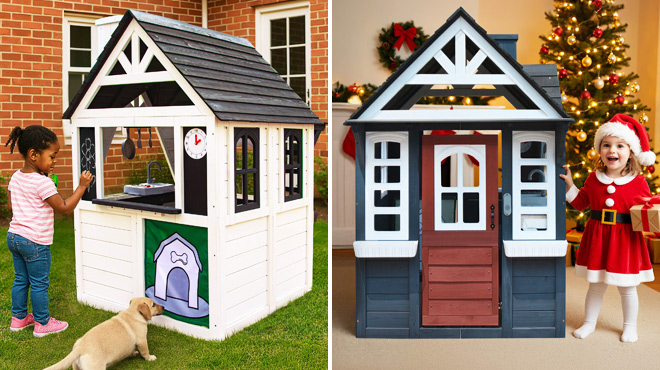 COCLUB Kids Wooden Outdoor Playhouses