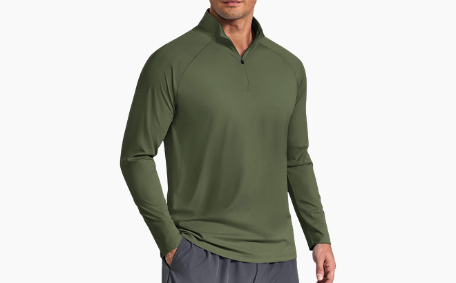COOFANDY Mens Quarter Zip Pullover 1