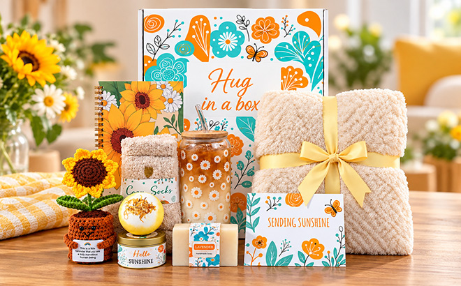 Care Package Gift Basket Opened Care Package Gift Basket Opened