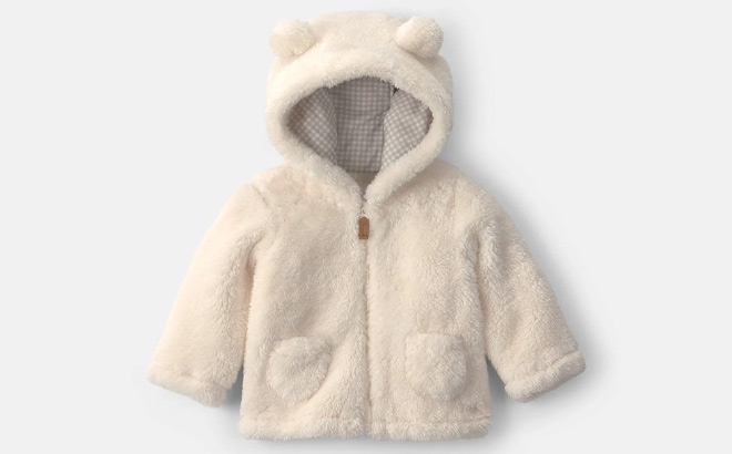 Carters Baby Bear Teddy Fleece Zip Up Hoodie