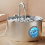 Cat Stainless Steel Water Fountain