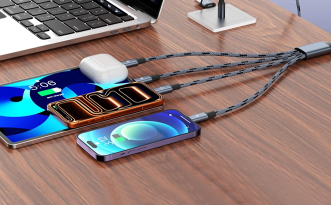 Charging Multiple Devices with the Firsting 5 Foot USB Multi Charging Cable Charging Multiple Devices with the Firsting 5 Foot USB Multi Charging Cable