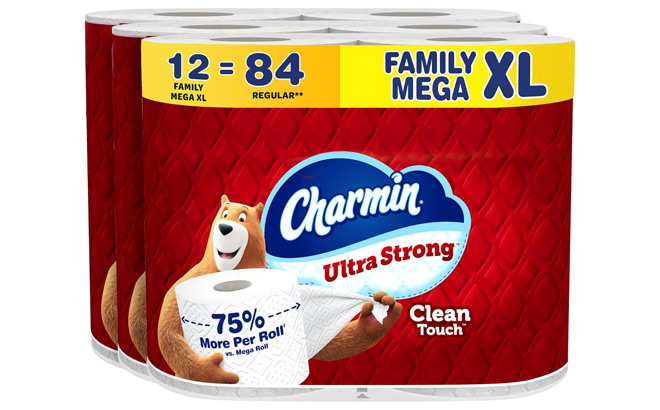 Charmin Ultra Strong 12 Family Mega XL Rolls Toilet Paper