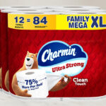 Charmin Ultra Strong Clean Touch Toilet Paper 12 Family Mega XL Rolls