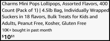 Charms Mini Pops 400 Count Lollipops Checkout