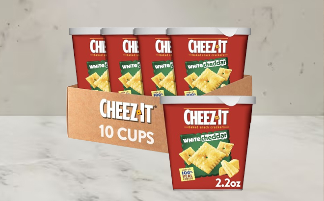 Cheez It Baked Snack Cheese Crackers in a Cup 10 Pack Cheez It Baked Snack Cheese Crackers in a Cup 10 Pack