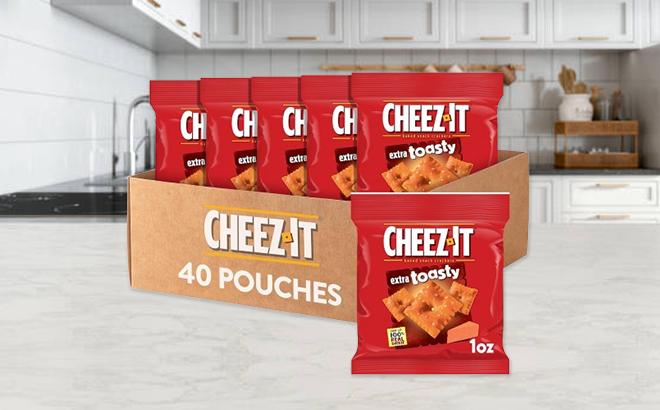 Cheez It Extra Toasty Cheese Crackers 40 Count Cheez It Extra Toasty Cheese Crackers 40 Count