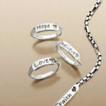 Christian James Silver Message Rings