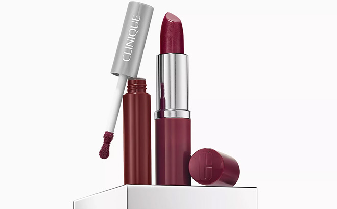 Clinique 2 Piece Pop For Treats Lipstick Lip Gloss Set Clinique 2 Piece Pop For Treats Lipstick Lip Gloss Set