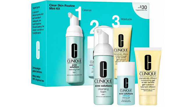 Clinique 3 Piece Clear Skin Routine Acne Care Gift Set Clinique 3 Piece Clear Skin Routine Acne Care Gift Set