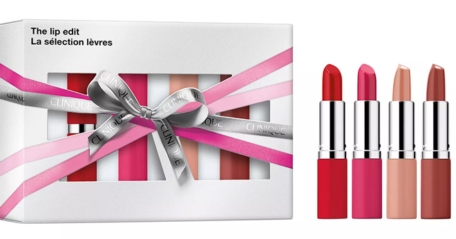 Clinique 4 Piece The Lip Edit Lipstick Gift Set Clinique 4 Piece The Lip Edit Lipstick Gift Set