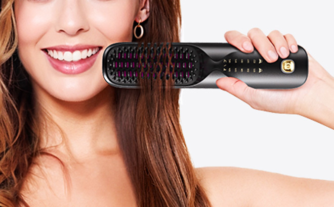 Cordless Hair Straightener Brush Cordless Hair Straightener Brush