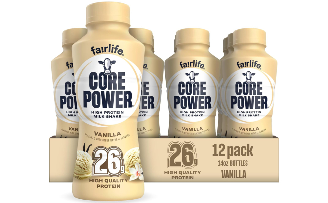 Core Power Fairlife 26g Protein Vanilla Milk Shakes Core Power Fairlife 26g Protein Vanilla Milk Shakes