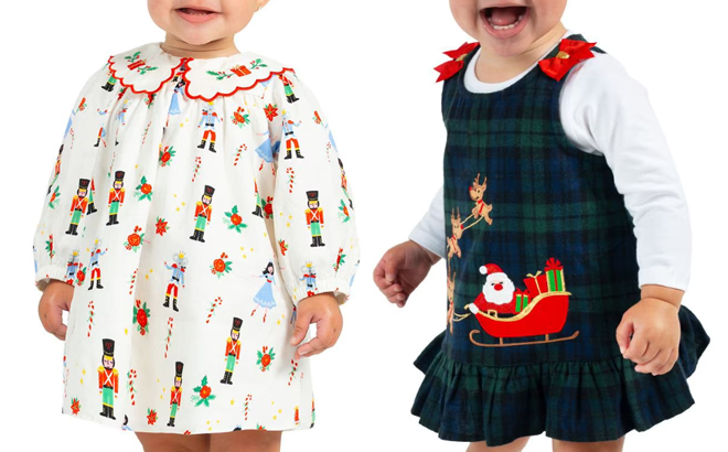 Counting Daisies Baby Girl Holiday Outfit Set