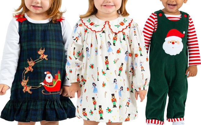 Counting Daisies Baby Holiday Outfit Set