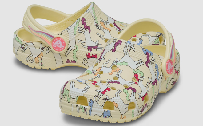 Crocs Toddler Classic Unicorn Graphic Clogs