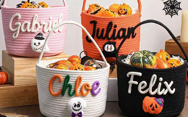 Custom Personalized Halloween Treat Bags Custom Personalized Halloween Treat Bags