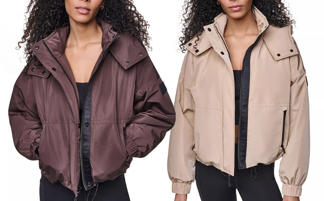 DKNY Sport Womens Hooded Oversized Jackets DKNY Sport Womens Hooded Oversized Jackets