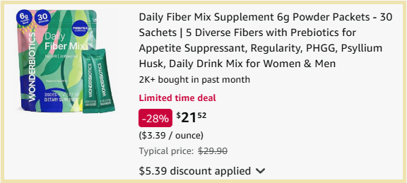 Daily Fiber Mix Supplement Powder Packets Checkout Page Daily Fiber Mix Supplement Powder Packets Checkout Page