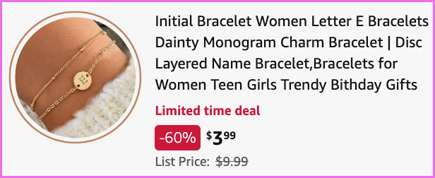 Dainty Gold Initial Bracelet at Checkout Dainty Gold Initial Bracelet at Checkout