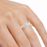 Diamond Swirled Shank Ring