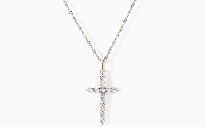 Diamonique Classics Cross Necklace 1