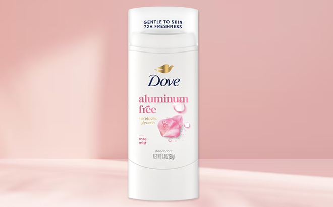 Dove Aluminum Free Deodorant Stick for 72 Hour Odor Protection in Rose Mist Dove Aluminum Free Deodorant Stick for 72 Hour Odor Protection in Rose Mist