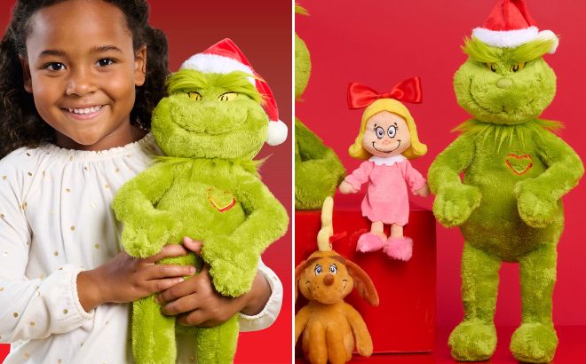 Dr Seuss Grinch Glowing Heart Plush