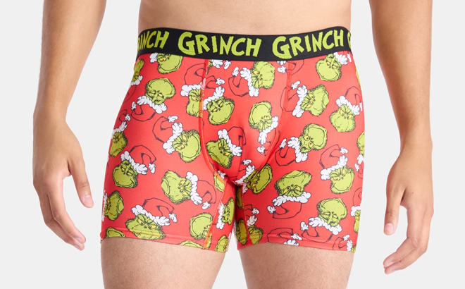 Dr Seuss The Grinch Mens Boxer Briefs Dr Seuss The Grinch Mens Boxer Briefs