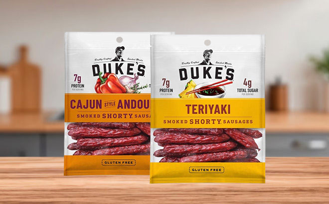 Dukes Smoked Shorty Sausages on the Table Dukes Smoked Shorty Sausages on the Table
