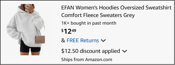 EFAN Womens Hoodie Oversized Sweatshirt Checkout EFAN Womens Hoodie Oversized Sweatshirt Checkout