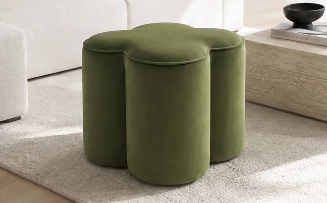 Ebern Design Velvet Upholstered Accent Ottoman Ebern Design Velvet Upholstered Accent Ottoman