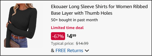 Ekouaer Womens Long Sleeve Shirt Checkout