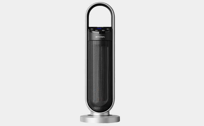 Emerson SmartVoice 23 Inch Heater with Voice Control in Silver and Black Emerson SmartVoice 23 Inch Heater with Voice Control in Silver and Black