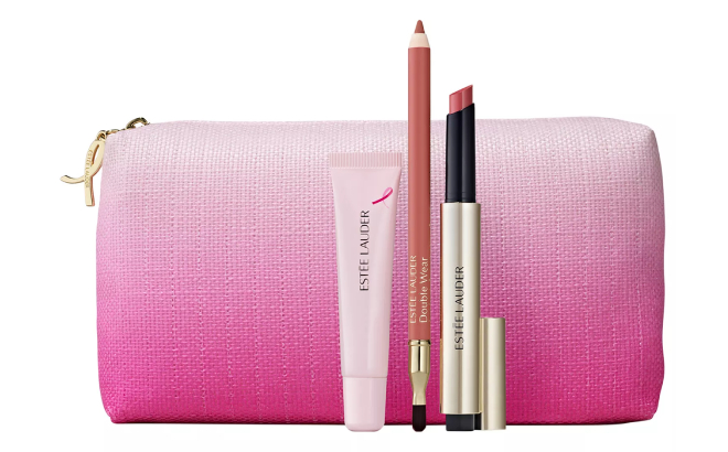 Estee Lauder 4 Piece Pink Horizon Lip Collection Pink Ribbon Makeup Gift Set Estee Lauder 4 Piece Pink Horizon Lip Collection Pink Ribbon Makeup Gift Set