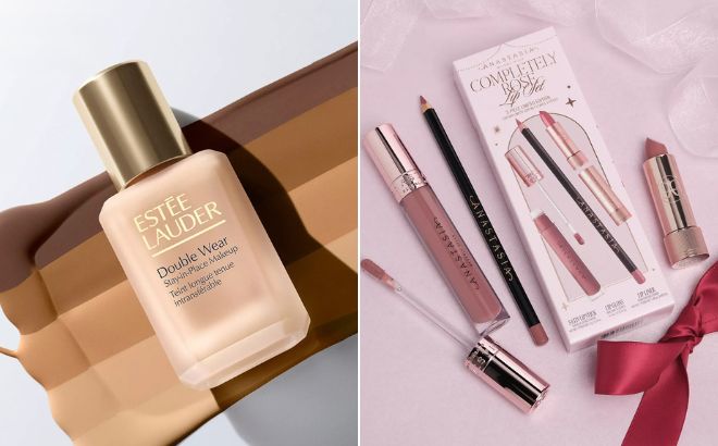 Estee Lauder Double Wear Stay in Place Longer Matte Foundation and Anastasia Beverly Hills 3 Piece Completely Rose Limited Edition Lip Set Estee Lauder Double Wear Stay in Place Longer Matte Foundation and Anastasia Beverly Hills 3 Piece Completely Rose Limited Edition Lip Set