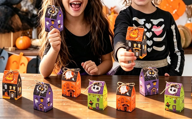 FOIMAS 24 Pack Halloween Treat Boxes