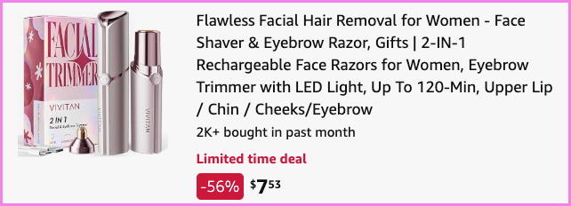 Facial Hair Remover at Checkout