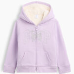 GAP Factory Toddler Sherpa Lined Logo Zip Hoodie