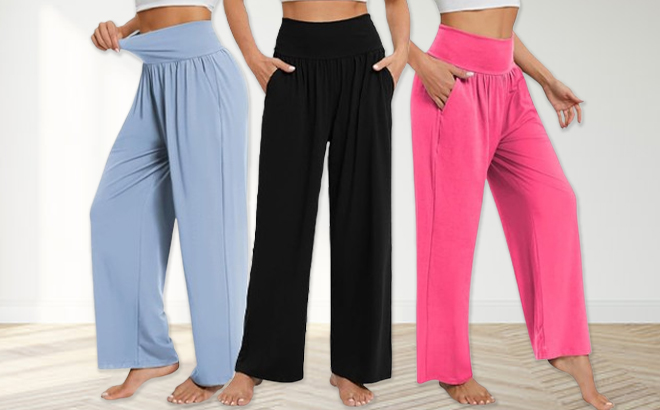 GRACYOGA Wide Leg Yoga Pants in Various Colors