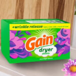 Gain Dryer Sheets Plus Wrinkle Release in Moonlight Breeze Scent