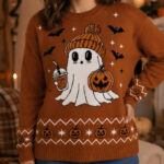 Ghost Pumpkin Costume Knit Pullover