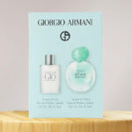Giorgio Armani Men and Ladies 2 Piece Set on the Table