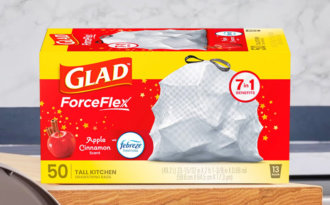 Glad 50 Count ForceFlex 13 Gallon Trash Bags Glad 50 Count ForceFlex 13 Gallon Trash Bags