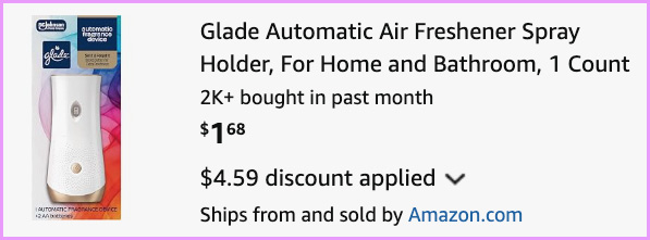 Glade Automatic Air Freshener Spray Holder at Checkout Glade Automatic Air Freshener Spray Holder at Checkout