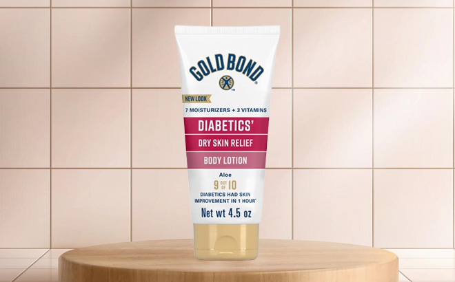 Gold Bond Diabetic Body Lotion on the Table Gold Bond Diabetic Body Lotion on the Table