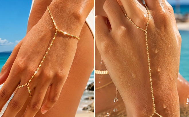 Gold Hand Chain Bracelets Gold Hand Chain Bracelets