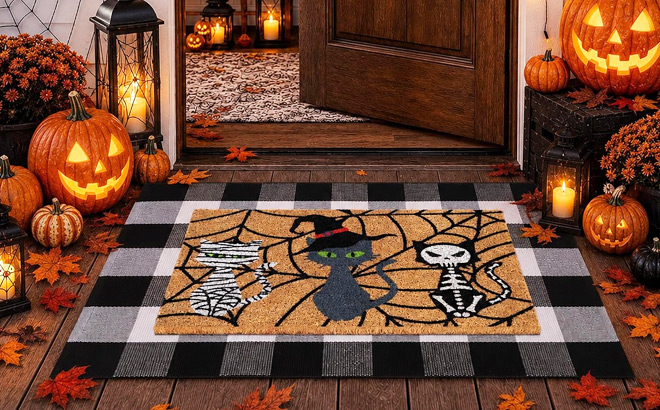 Halloween 2 Piece Door Mat Set Halloween 2 Piece Door Mat Set